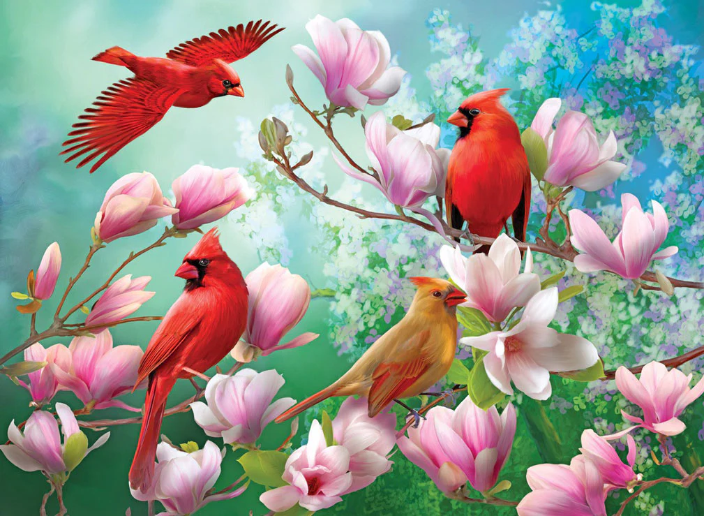4 in 1 Songbirds Jigsaw Puzzles - Image 2