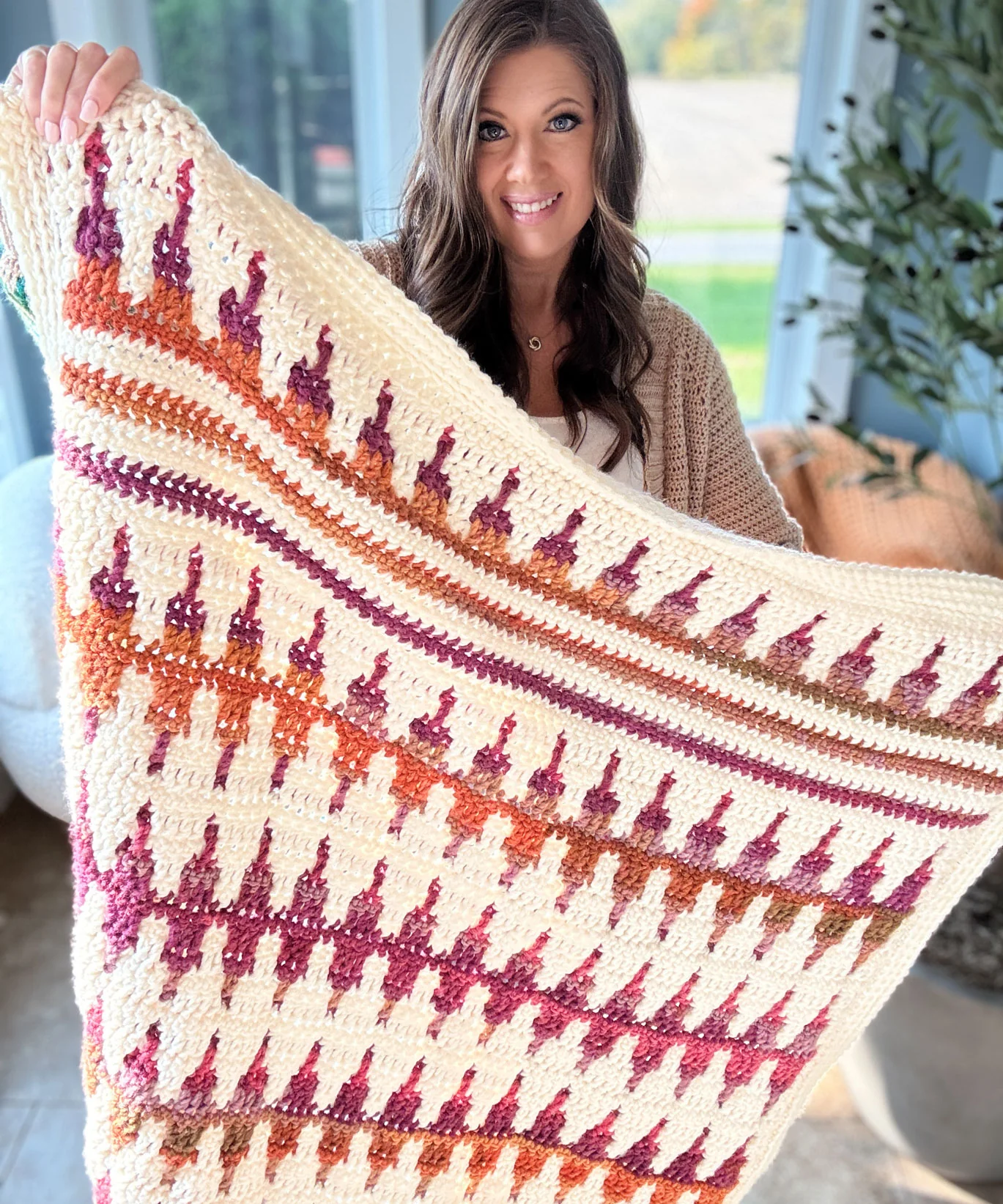Autumn's Charm Mosaic Blanket - Image 9