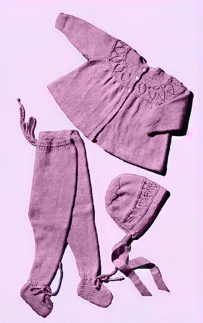 Diamond Yoke 3 Piece Baby Set Pattern