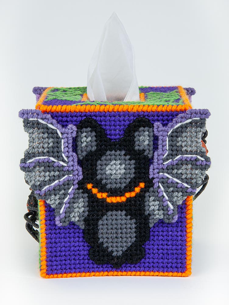 Barnaby The Bat Plastic Canvas Tissue Box Cover Kit - Image 3