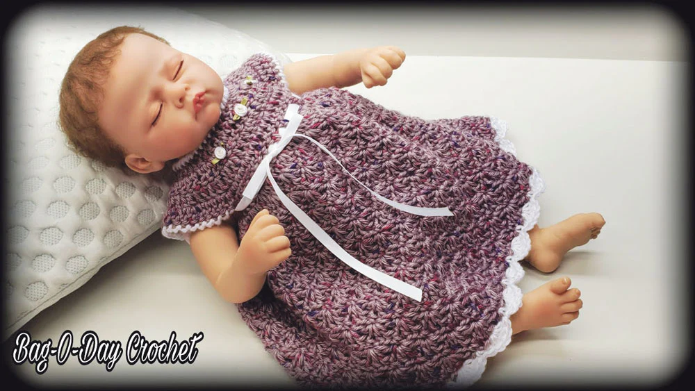 Bella Rose Newborn Baby Dress - Image 2