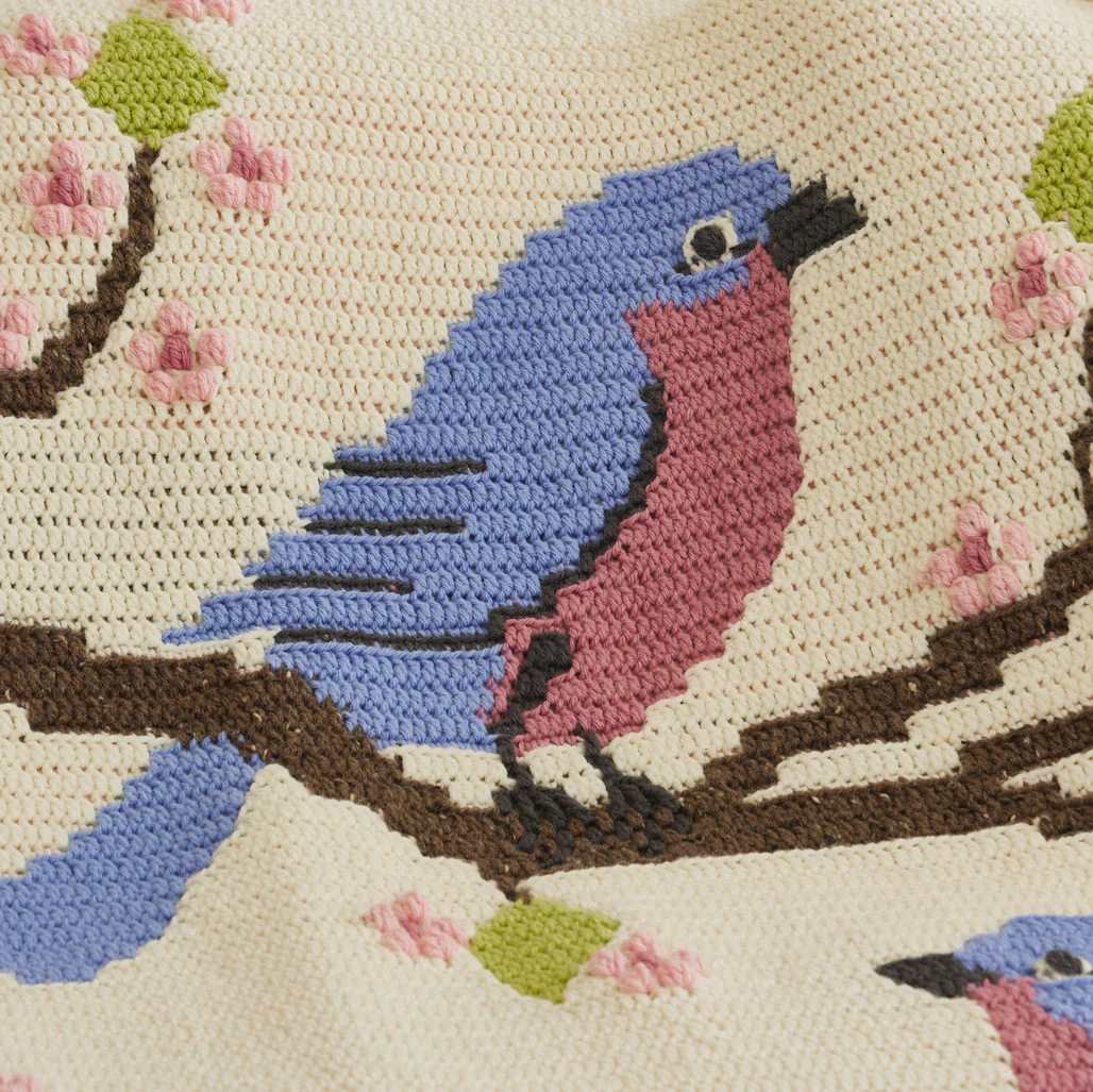 Bluebirds & Blossoms Blanket - Image 2