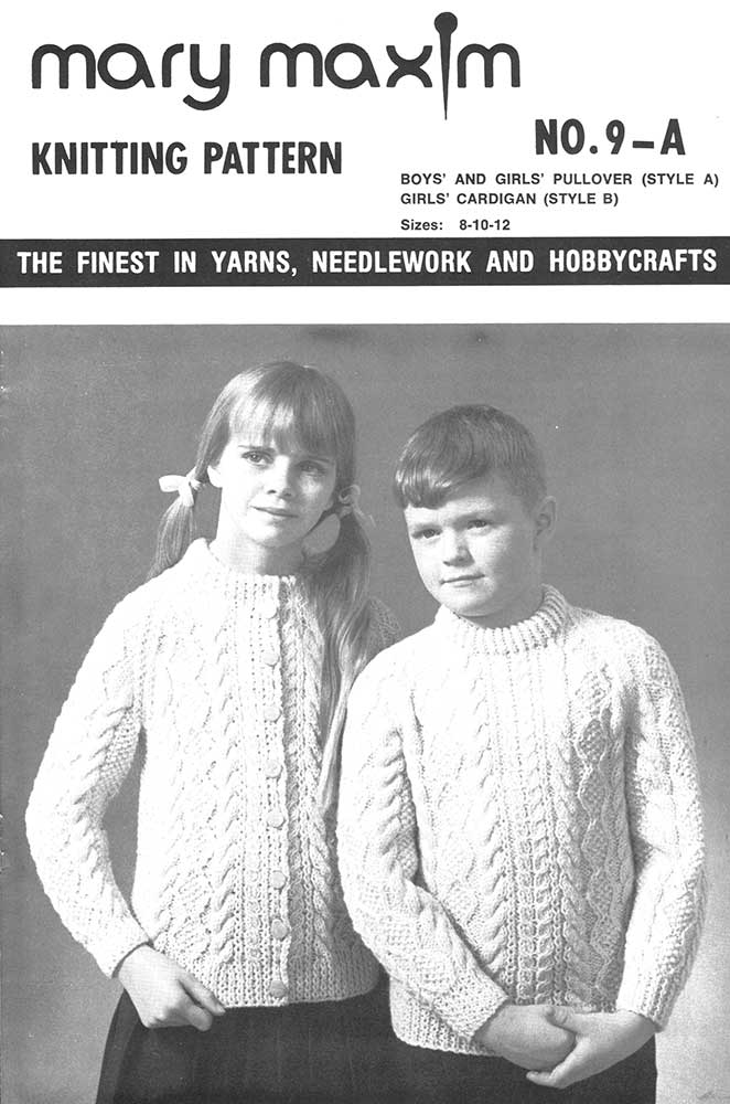 Boys' And Girls' Aran Fisherman Pullover & Girls' Cardigan Pattern - Image 2