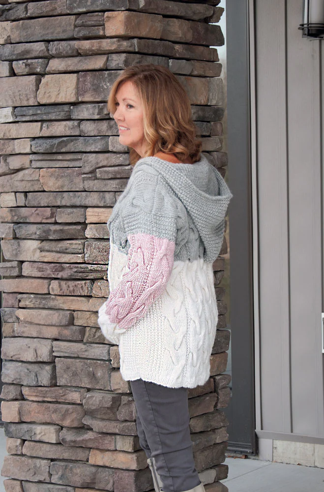 Cabled Hoodie Pullover Pattern - Image 3
