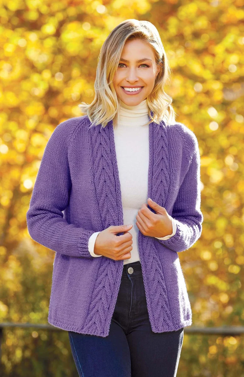 Cabled Trim Cardigan - Image 3