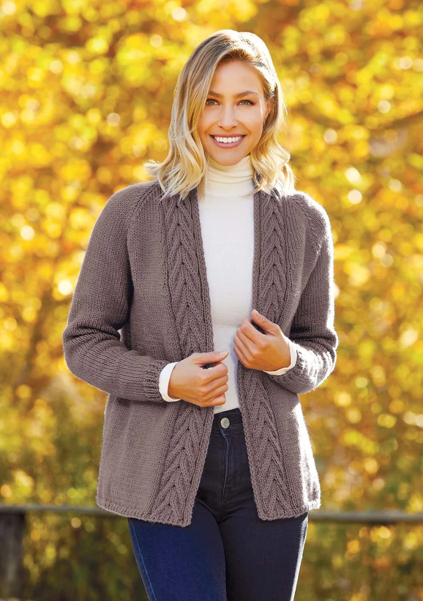 Cabled Trim Cardigan - Image 6