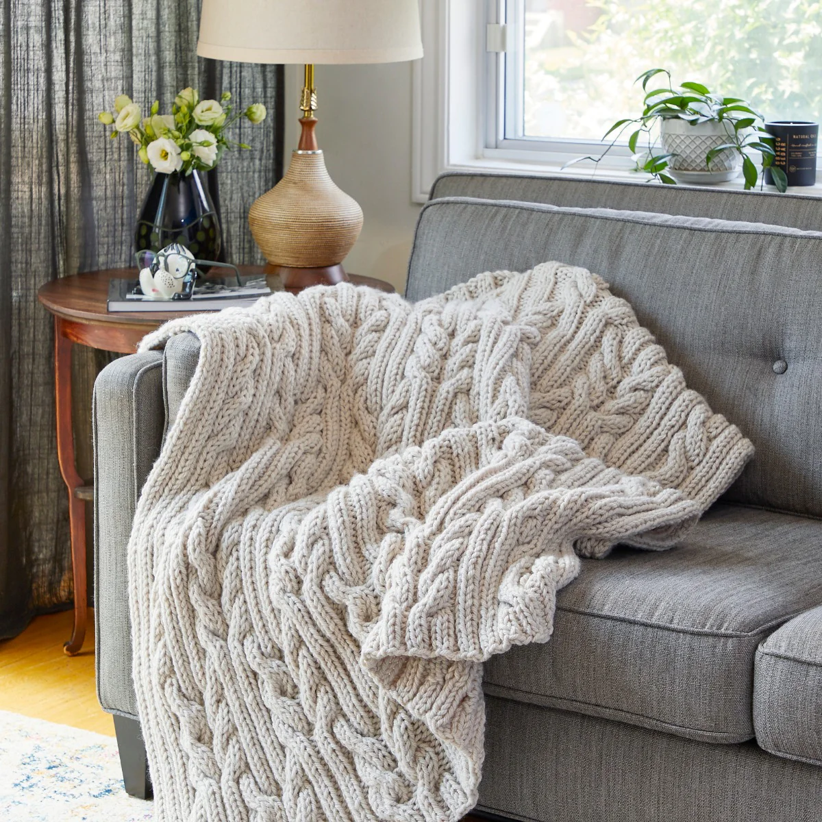 Cables & Ribs Blanket Pattern - Image 4