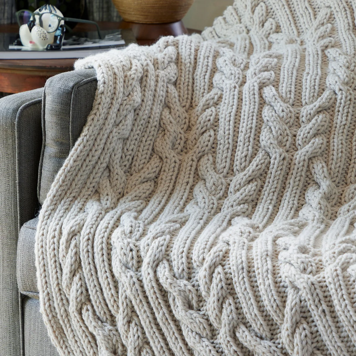 Cables & Ribs Blanket Pattern - Image 5