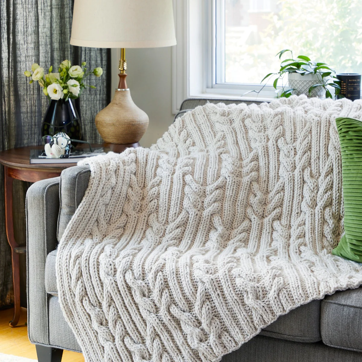 Cables & Ribs Blanket Pattern - Image 7