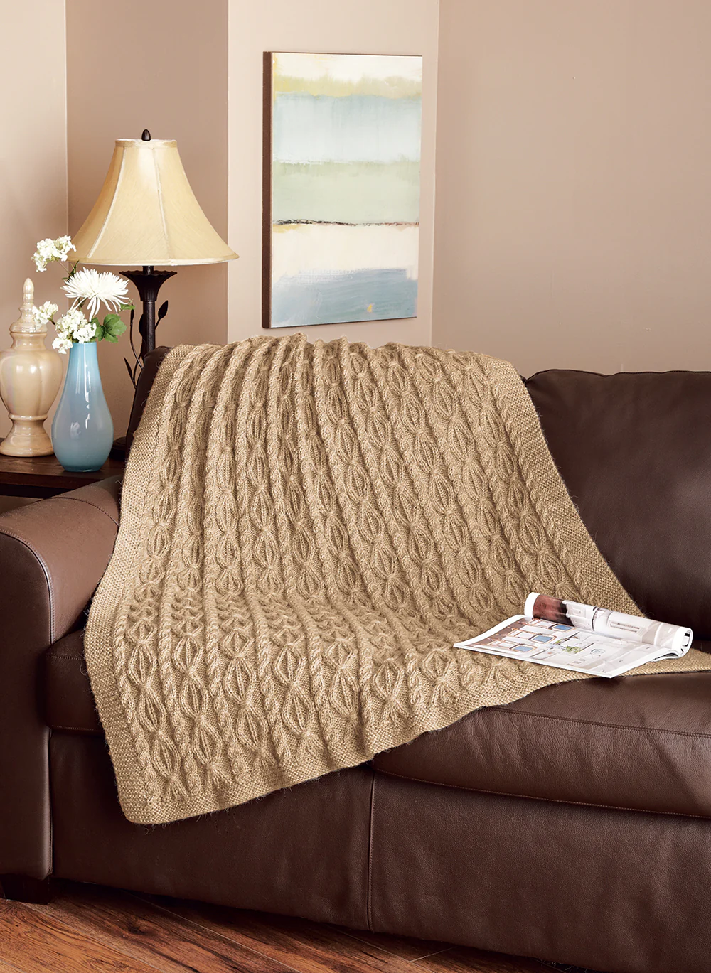 Cables Row Upon Row Afghan Pattern