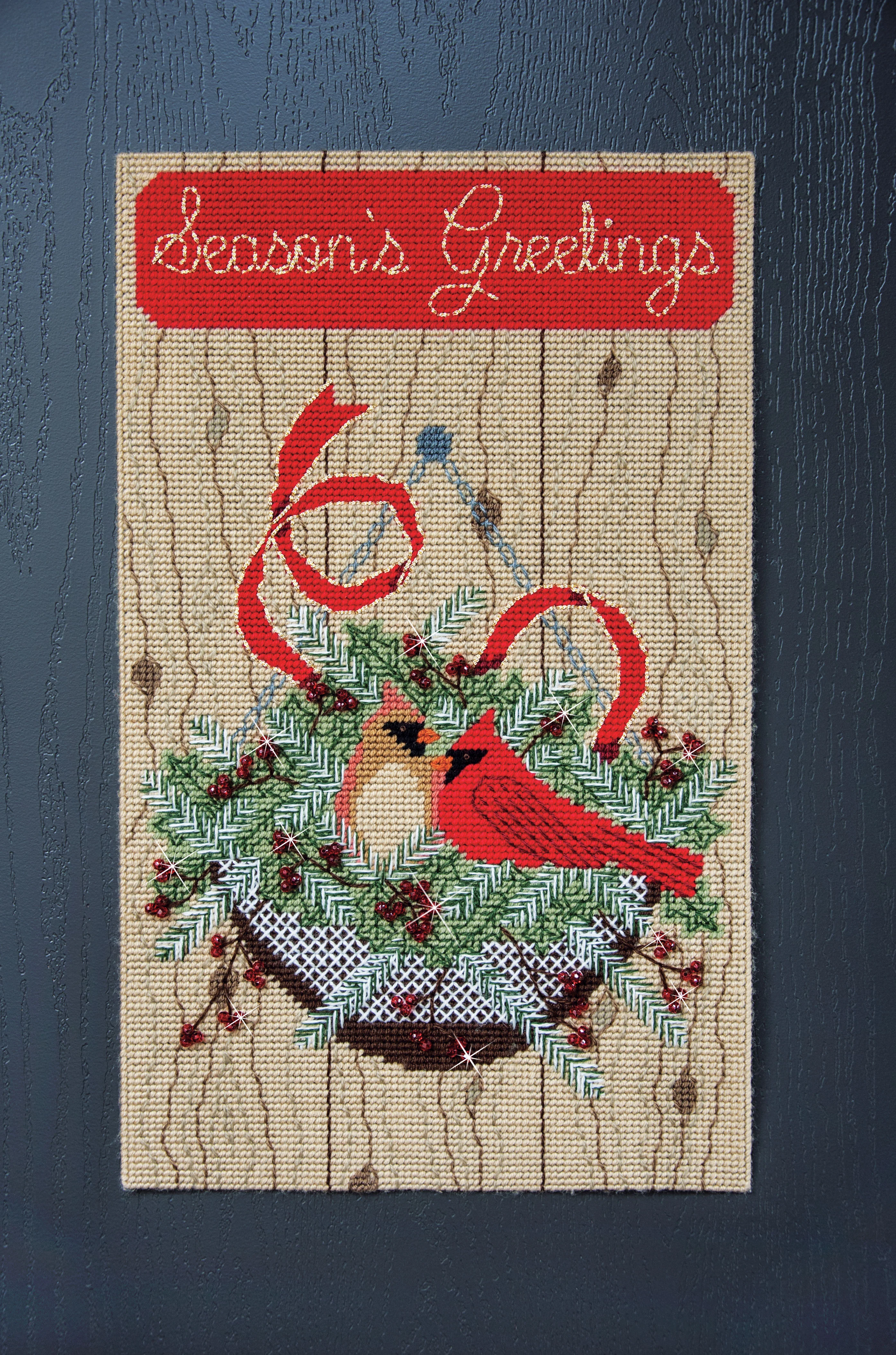 Cardinal Welcome Plastic Canvas Kit