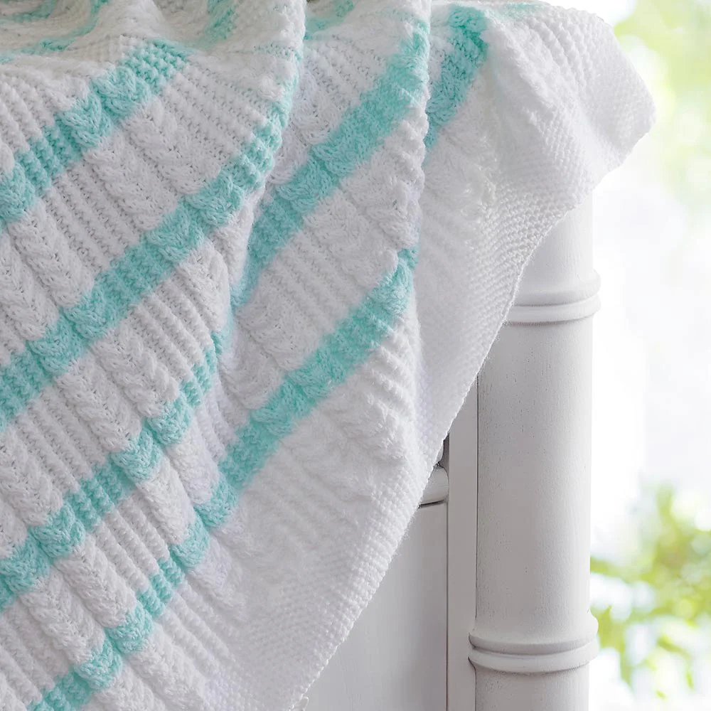 Cheerful Stripes Baby Blanket Pattern - Image 2