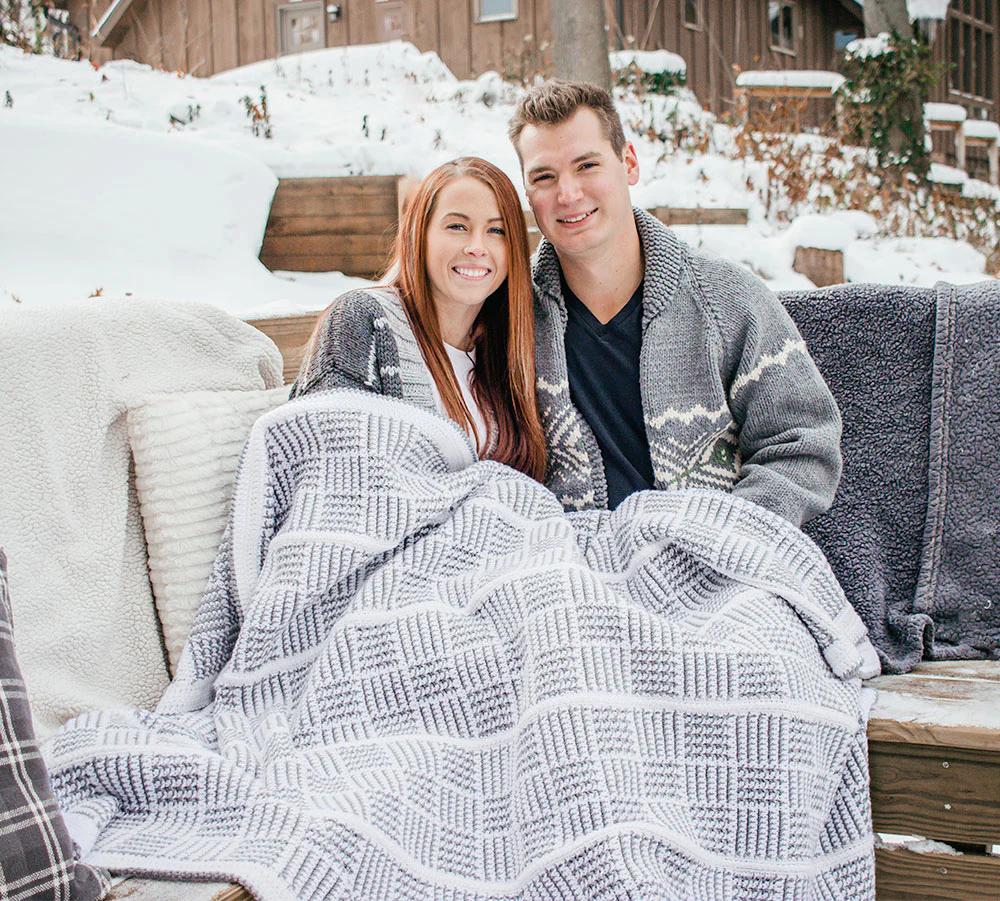Chequered Plaid Afghan - Image 6