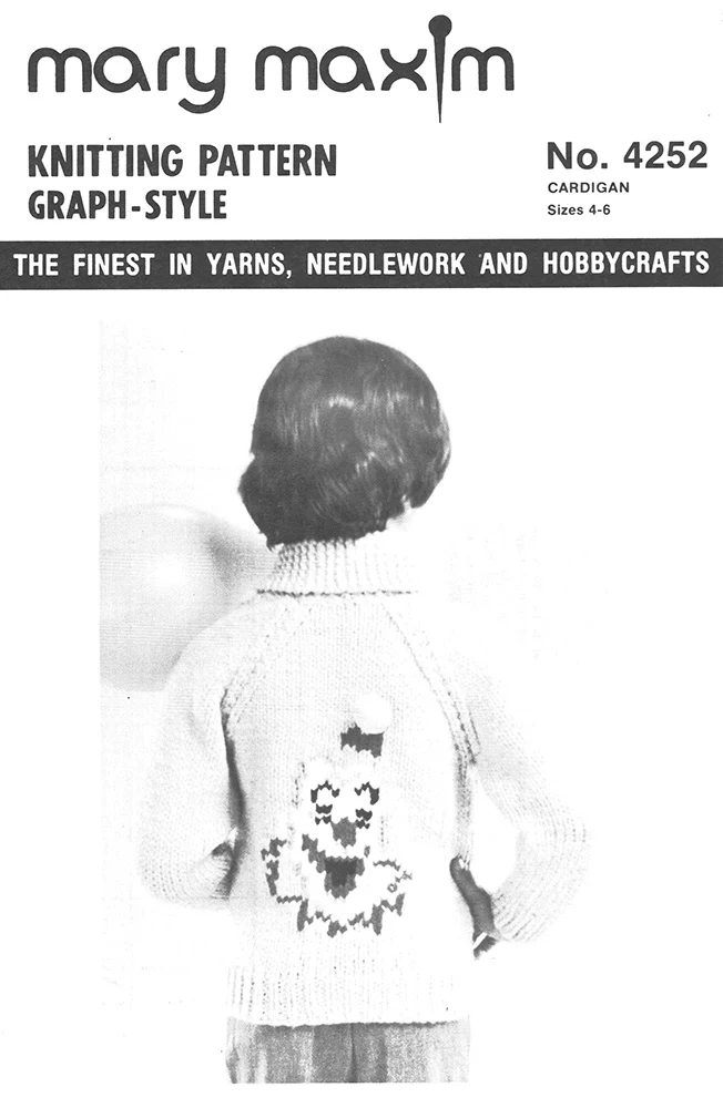 Child's Clown Cardigan Pattern