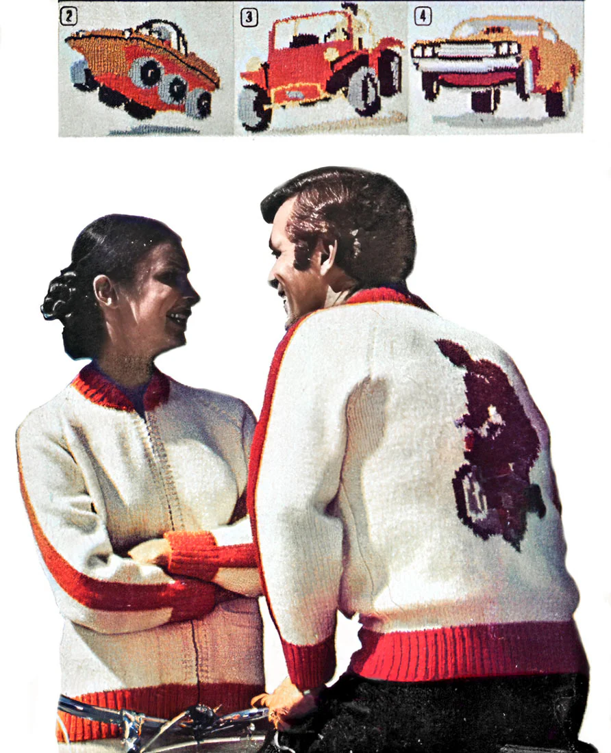 Children's Recreational Vehicles Cardigan Pattern - Image 2