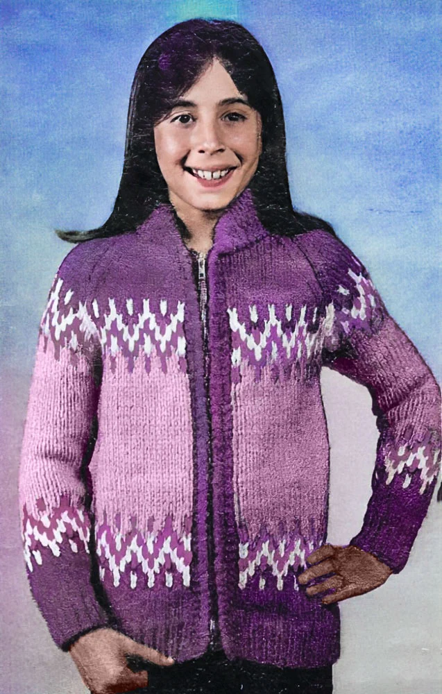 Children's Geometric Cardigan Pattern