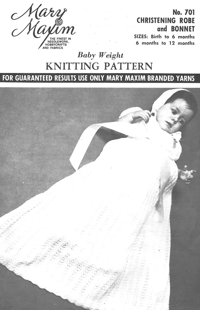 Christening Robe & Bonnet Pattern - Image 2