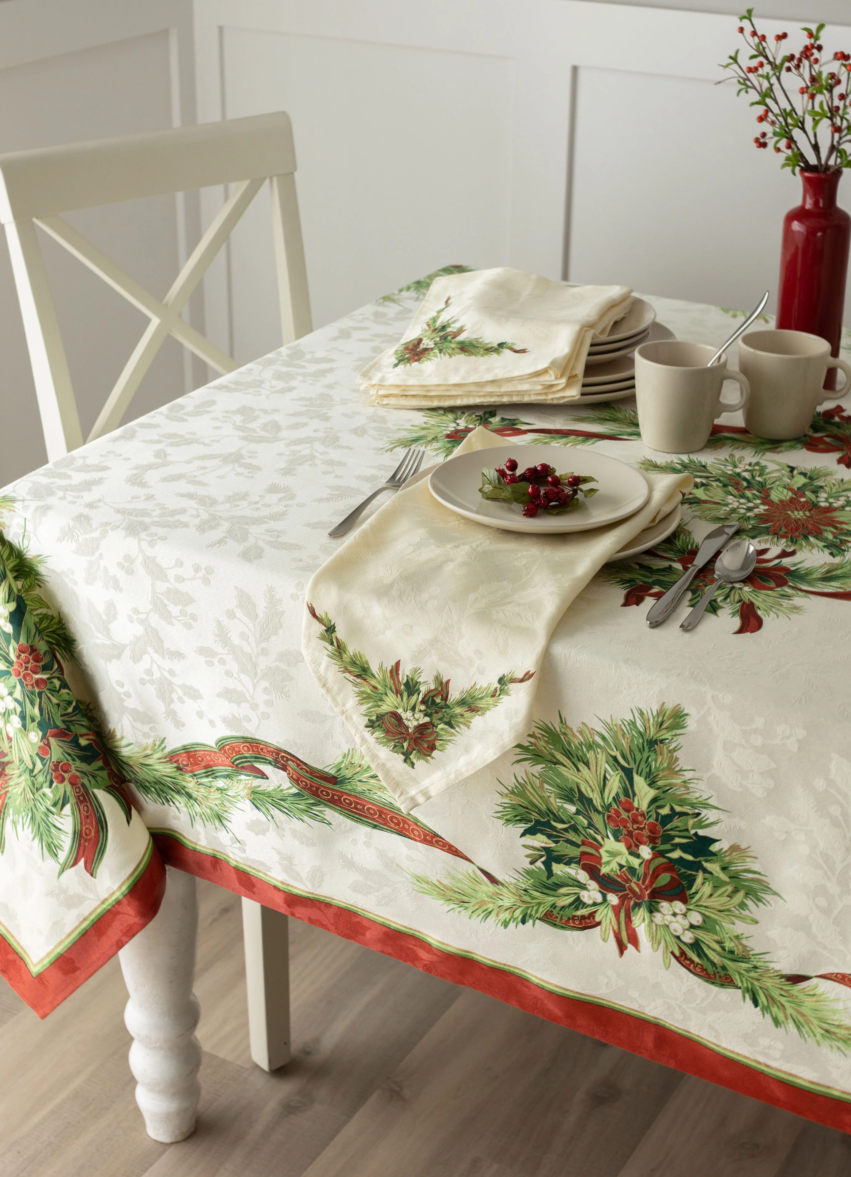 Christmas Ribbons Tablecloth - Image 3