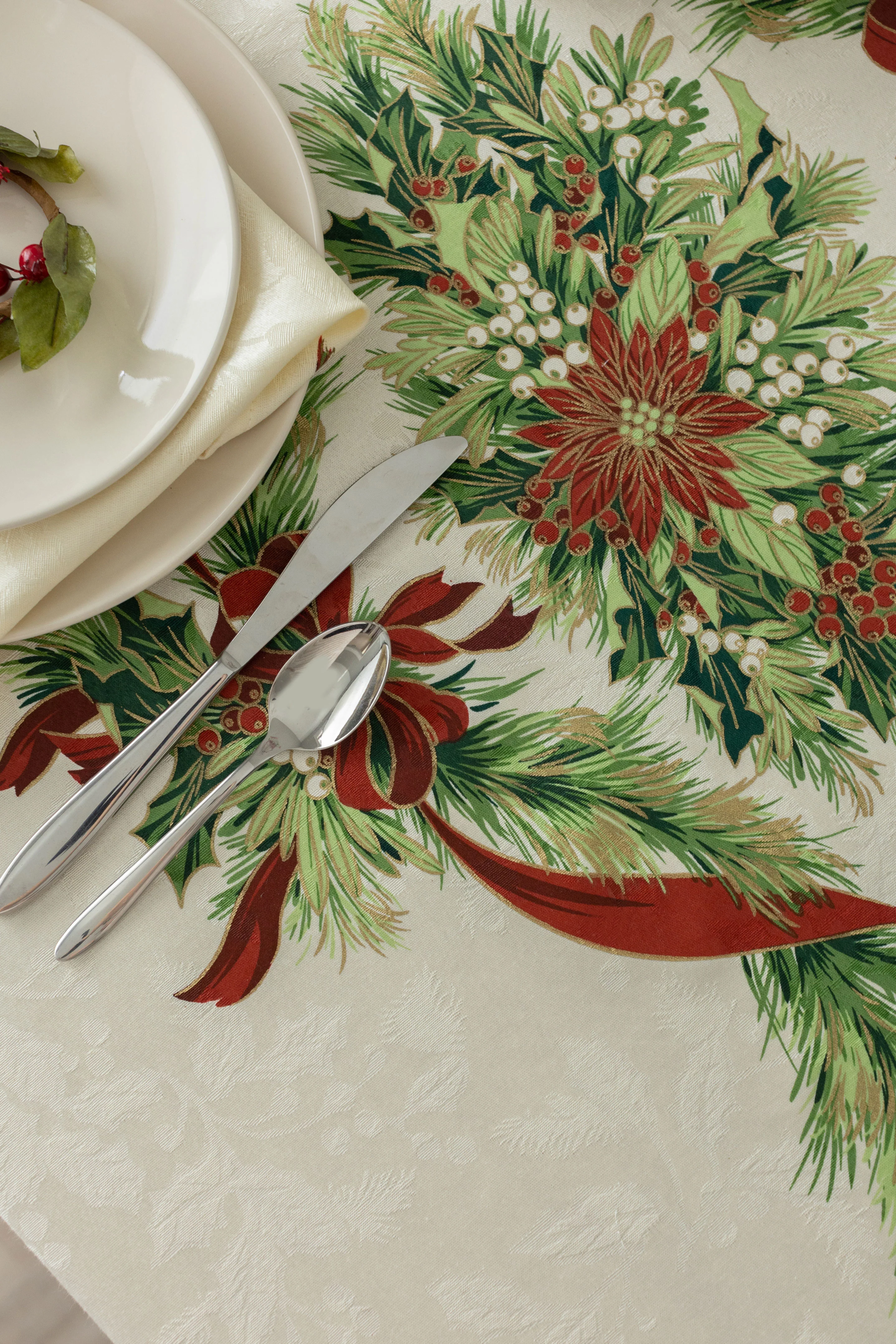 Christmas Ribbons Tablecloth - Image 7