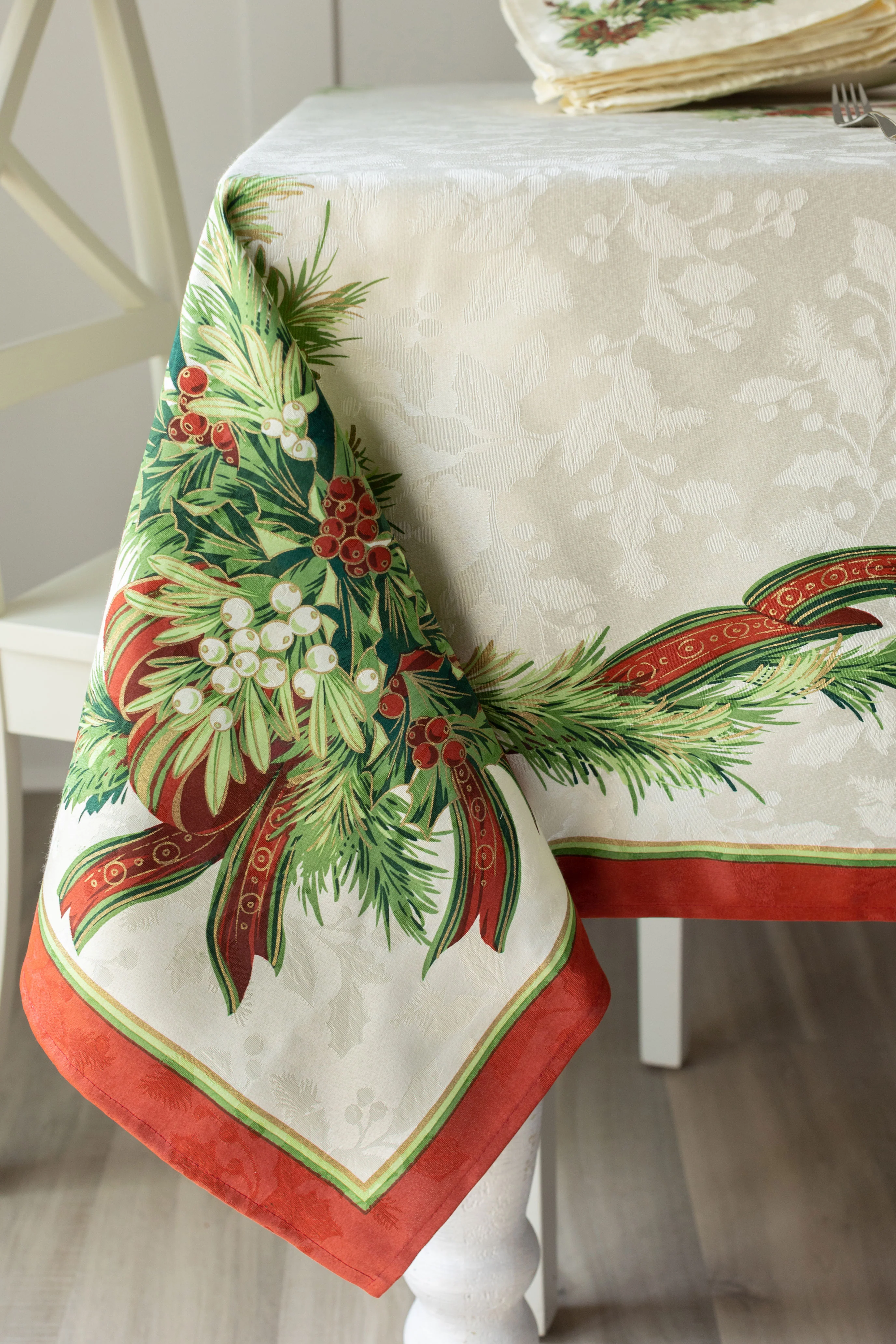 Christmas Ribbons Tablecloth - Image 9