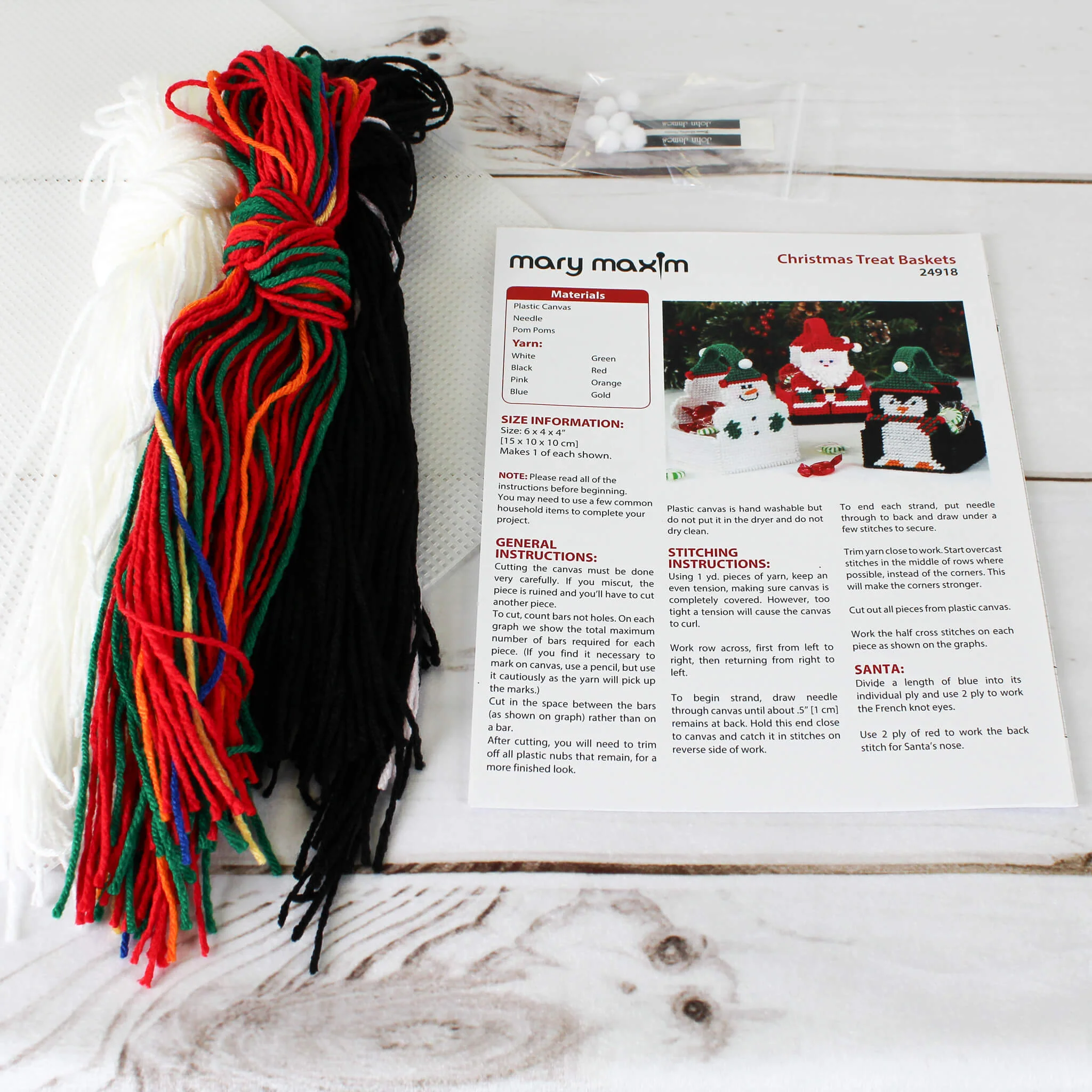 Christmas Treat Baskets Plastic Canvas Kit - Image 2