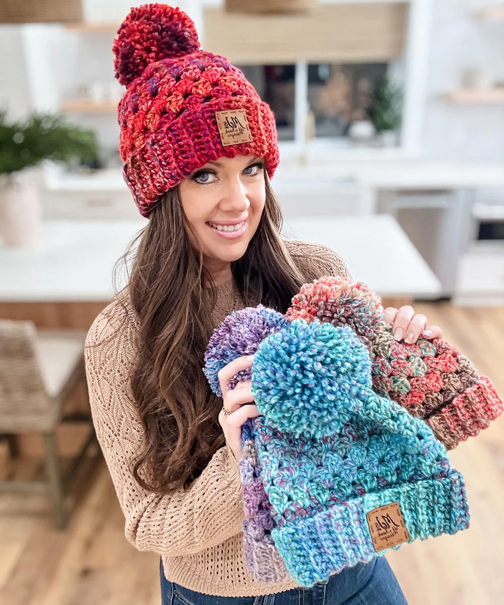 Chunky Granny Stitch Hat - Image 2