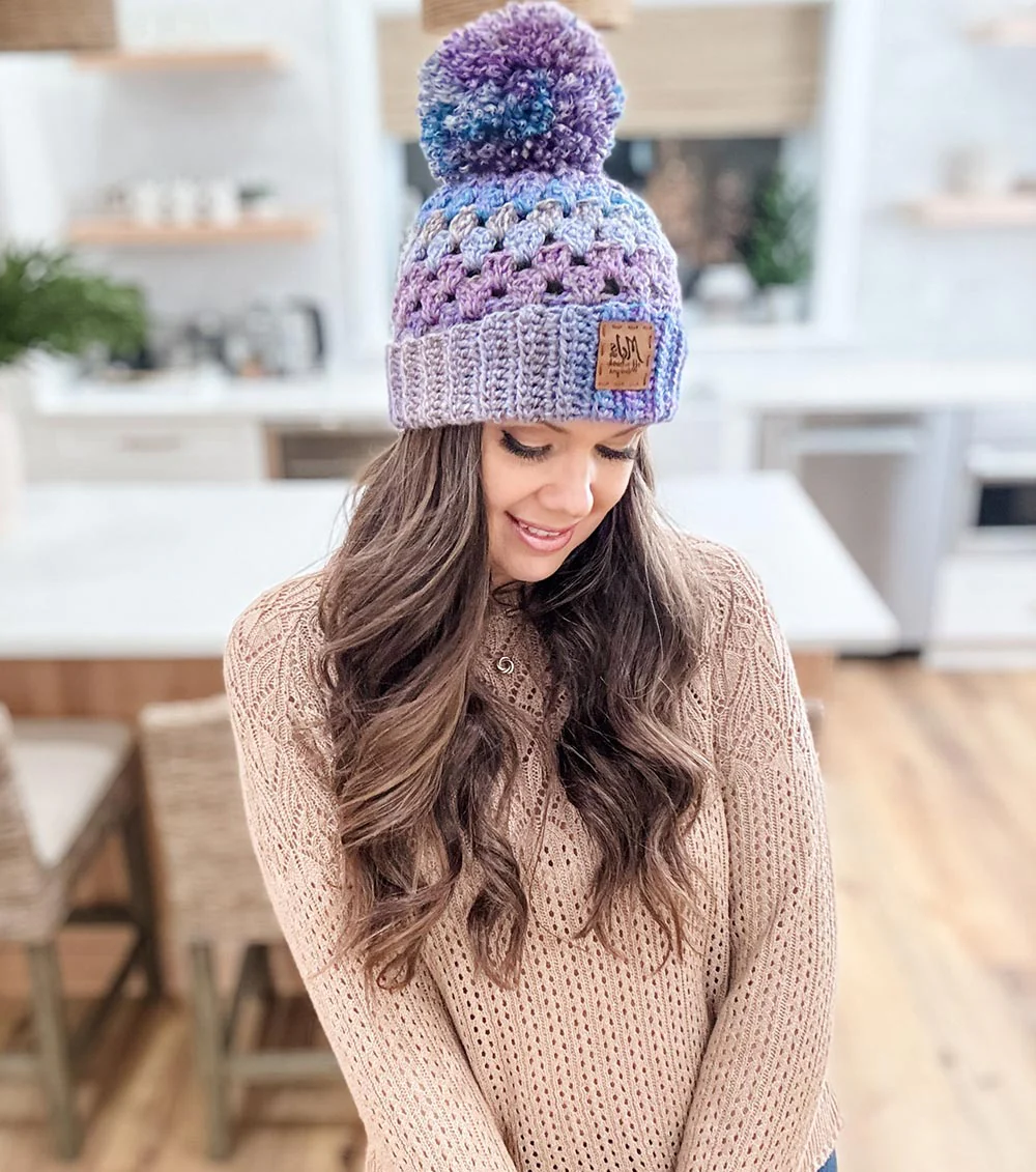 Chunky Granny Stitch Hat - Image 4