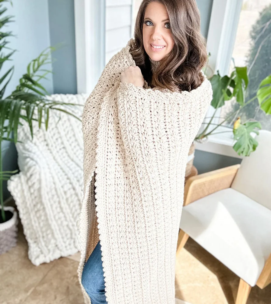 Chunky Star Stitch Blanket - Image 4