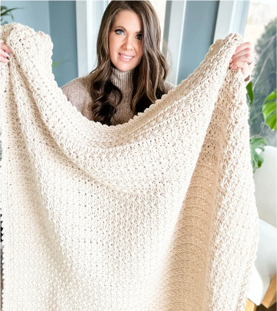Chunky Star Stitch Blanket - Image 6