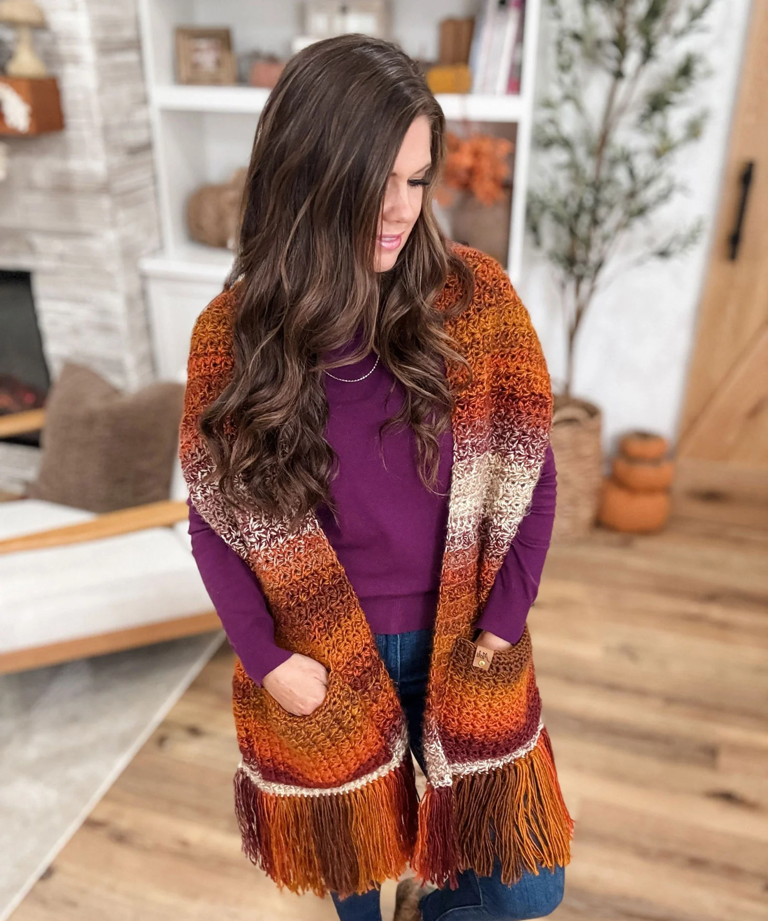 Chunky Suzette Pocket Shawl - Image 4