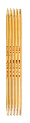 Clover Takumi 7" Bamboo Double Point Needles Set of 5 - Image 13