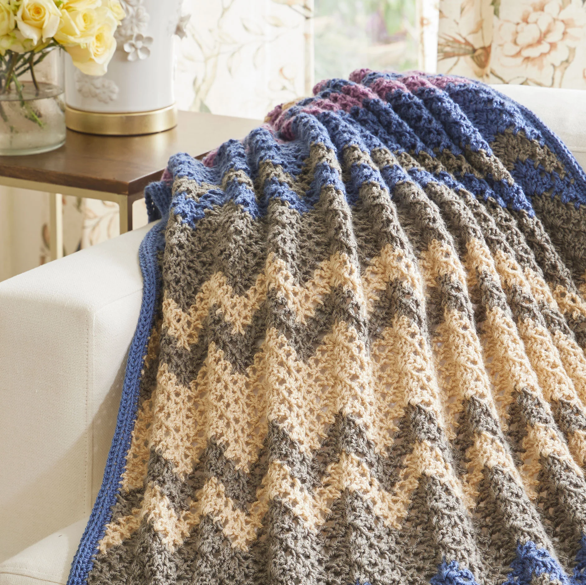 Color Rich Ripple Crochet Afghan - Image 5