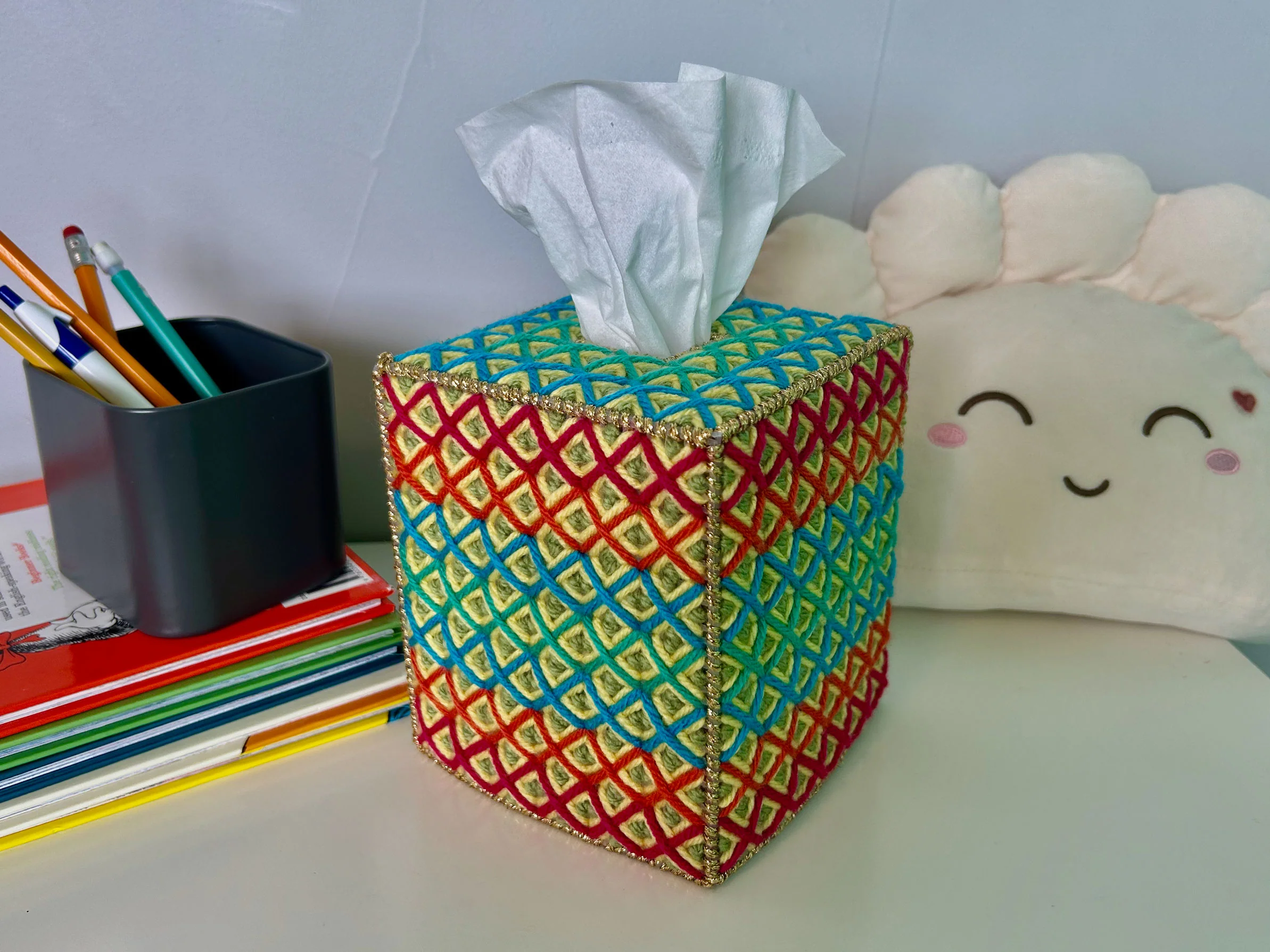 Colorful Diamonds Tissue Box Cover - Image 2