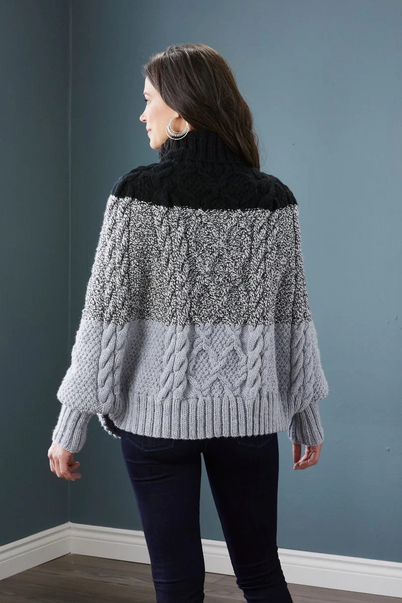 Comfy Cabled Poncho - Image 3