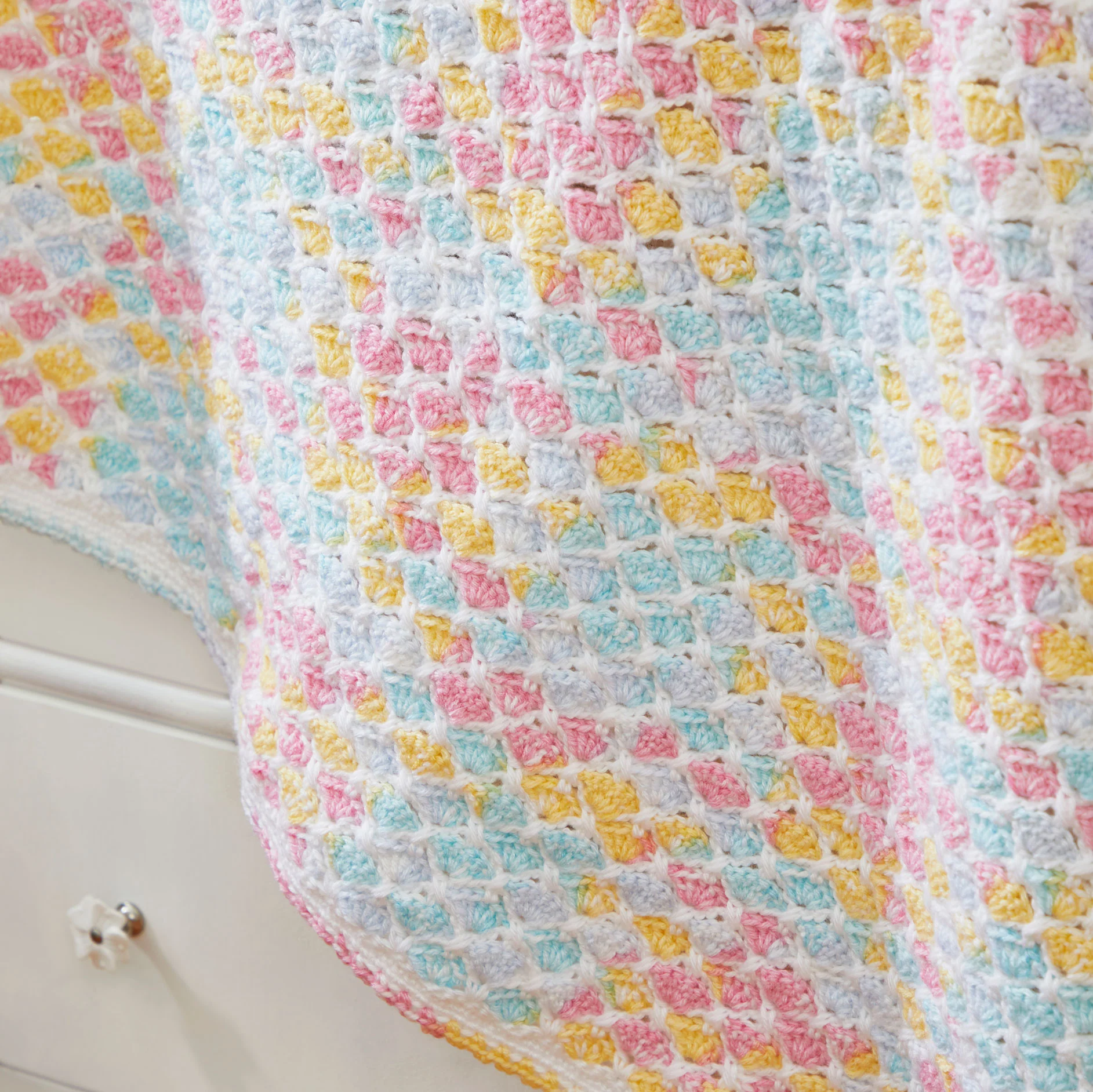 Criss Cross Hearts Crochet Baby Blanket - Image 2