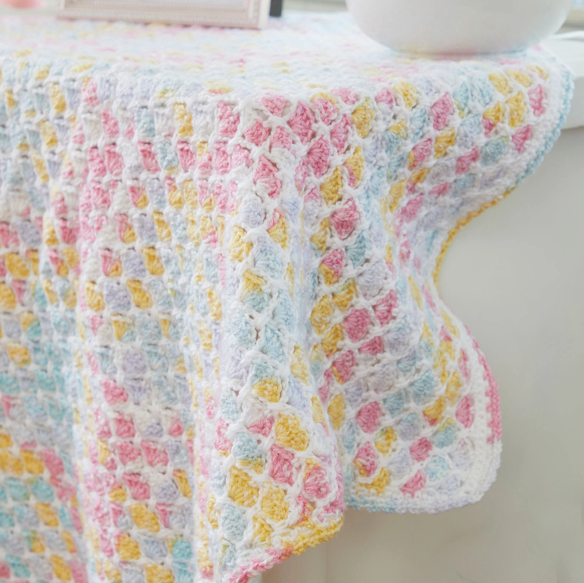 Criss Cross Hearts Crochet Baby Blanket - Image 3