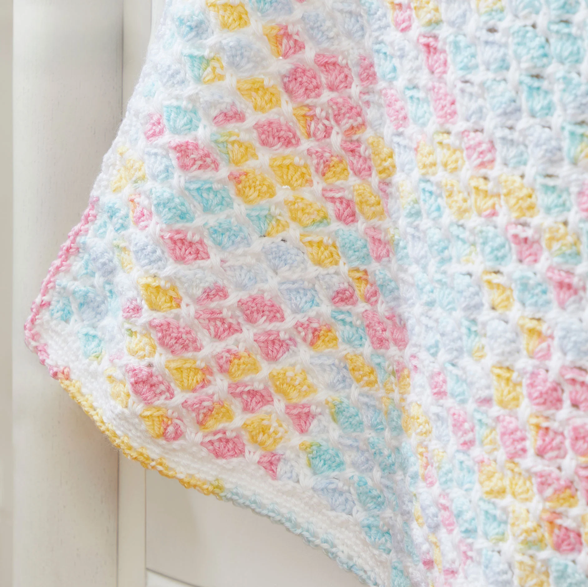 Criss Cross Hearts Crochet Baby Blanket - Image 4