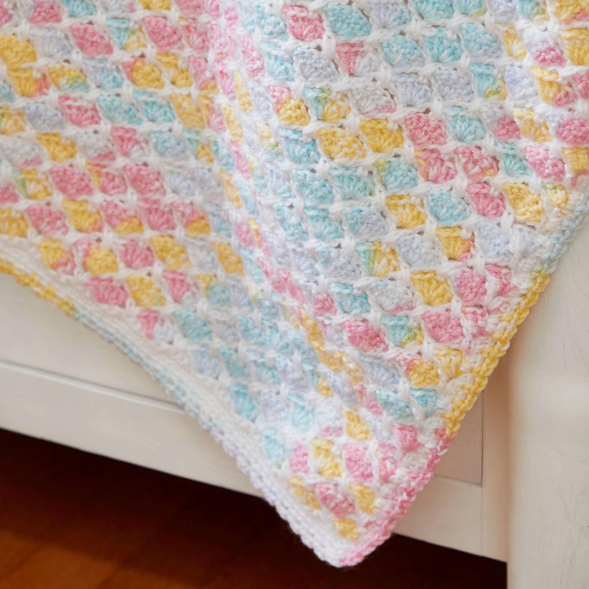 Criss Cross Hearts Crochet Baby Blanket - Image 5