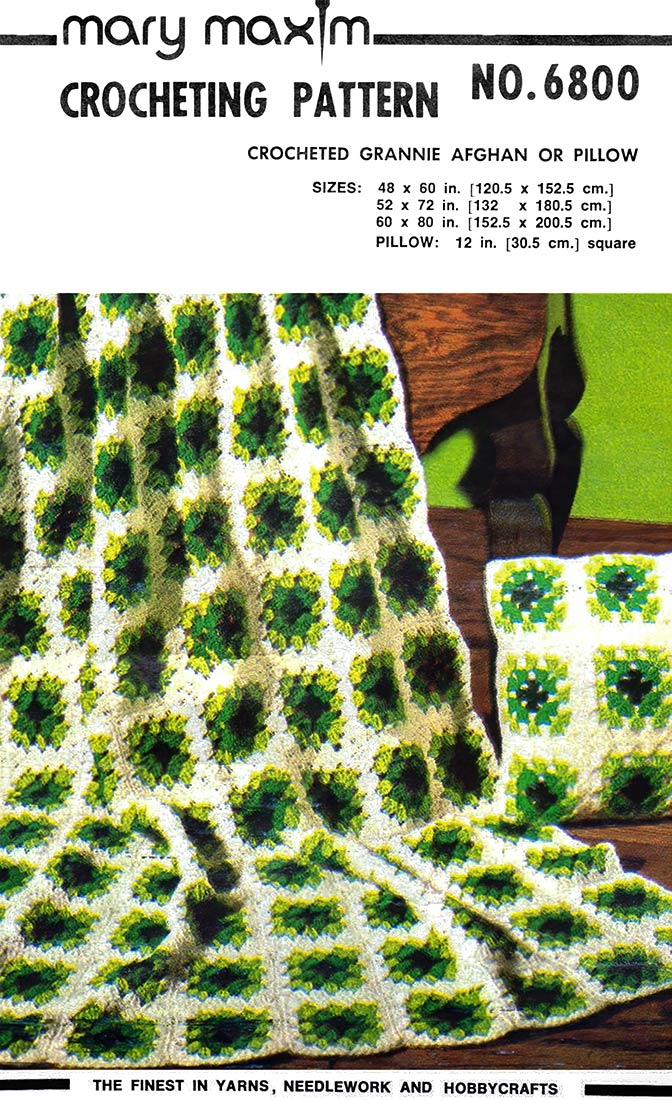 Crocheted Grannie Afghan or Pillow