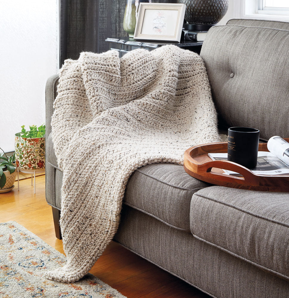 Crocheted Ribbed Blanket Pattern - Image 2