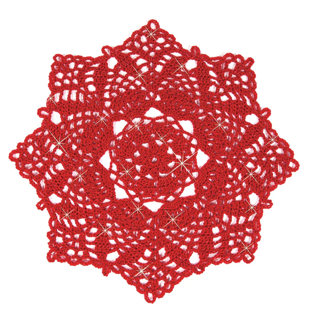 Crocheted Snowflake Placemat Pattern