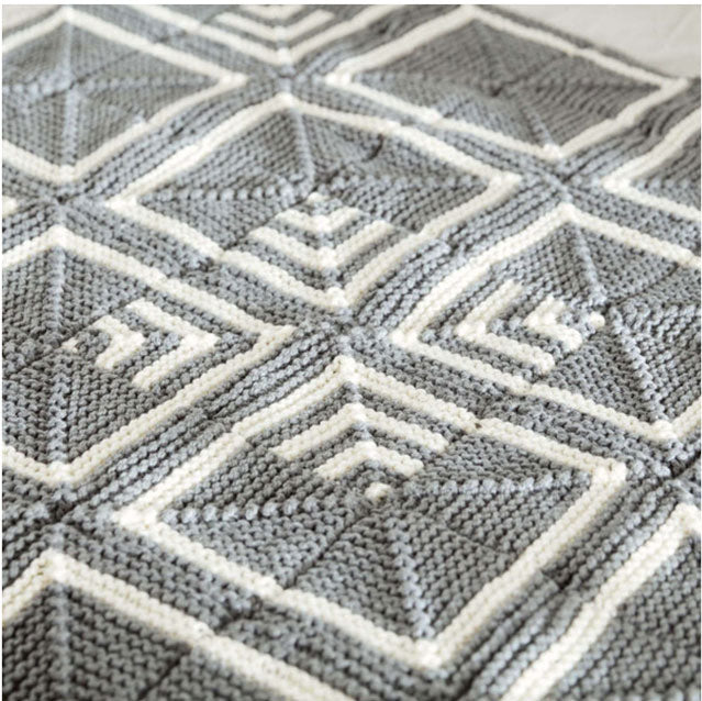 Deco Squares Knit Blanket - Image 4