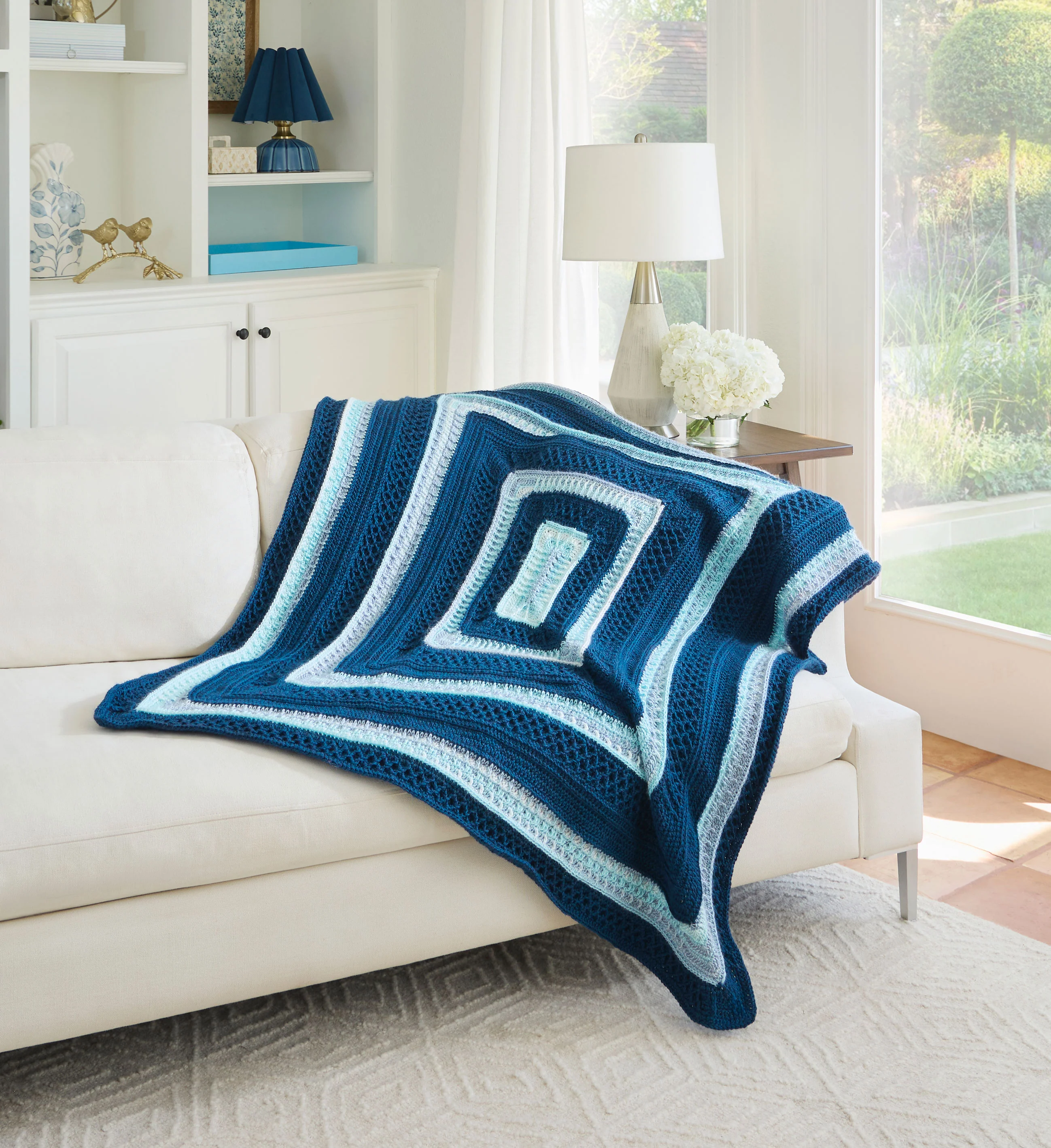 Diamond Lattice Crochet Throw - Image 15