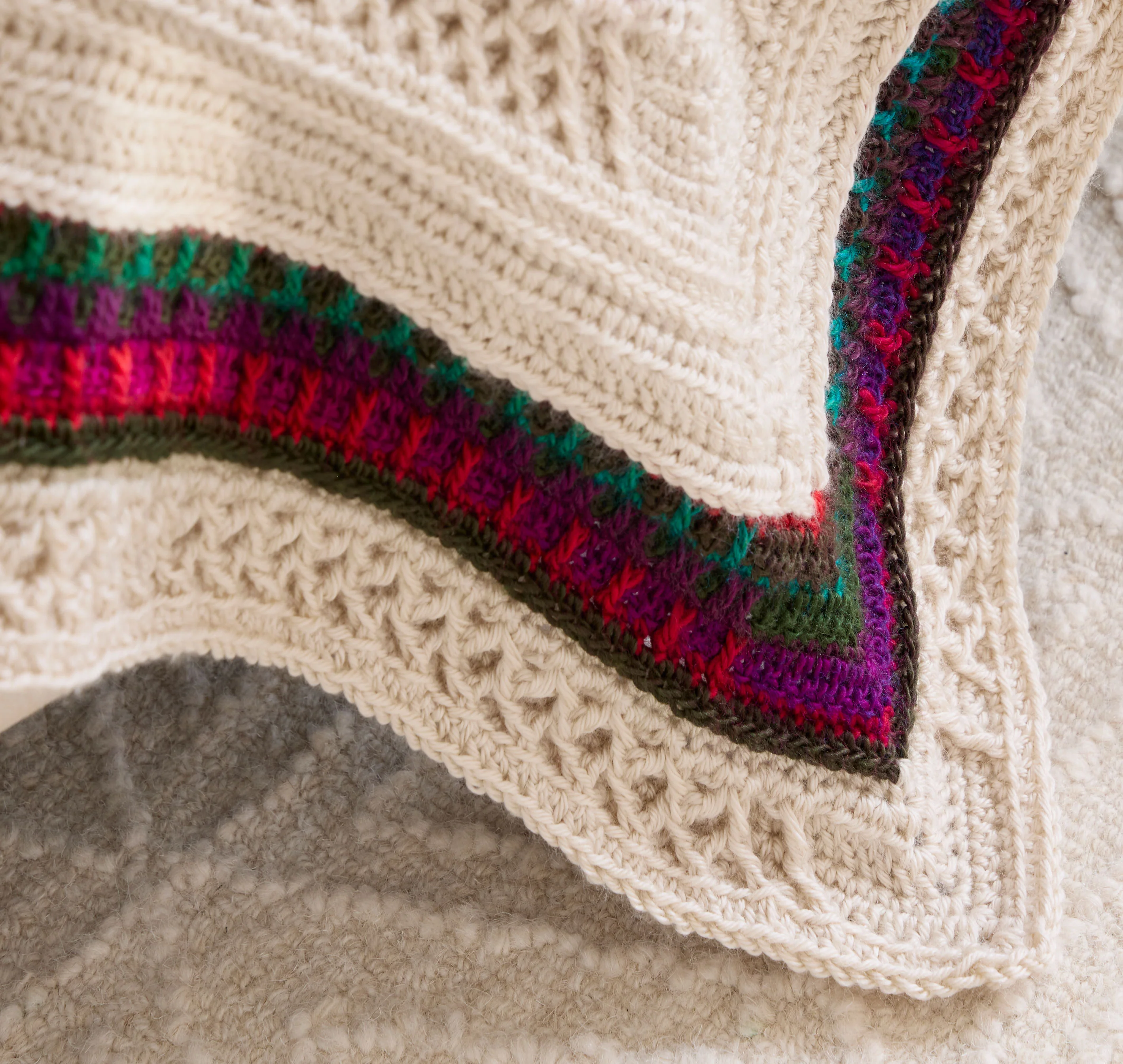 Diamond Lattice Crochet Throw - Image 5