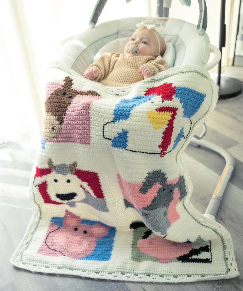 Farm Sweet Farm Baby Crochet Blanket - Image 10