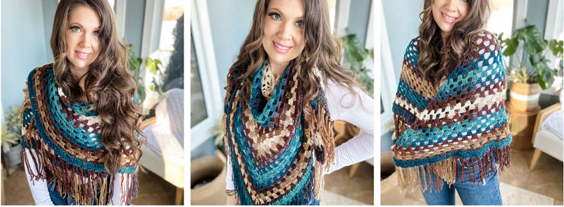 Feathered Fall Crochet Shawl - Image 7