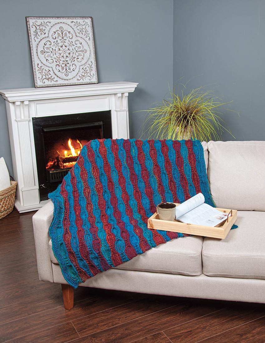 Fire and Rain Knit Blanket Pattern