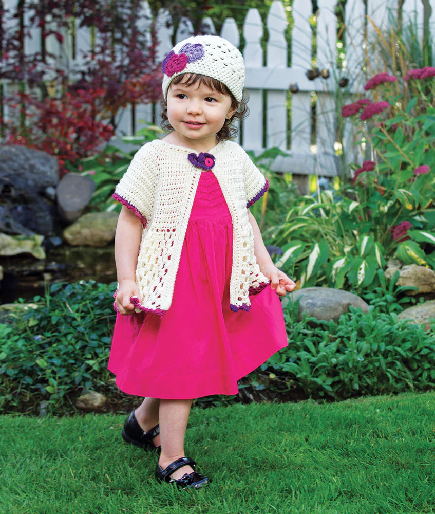 Flower Cardigan & Hat Pattern