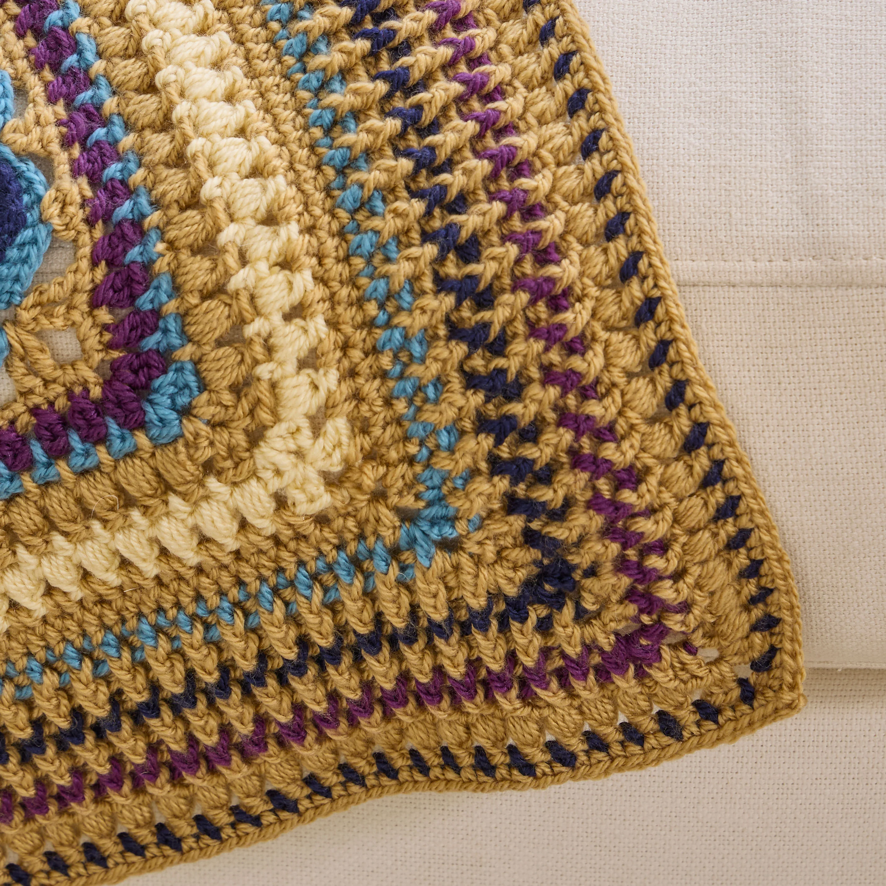 Flower Squares Crochet Blanket - Image 2