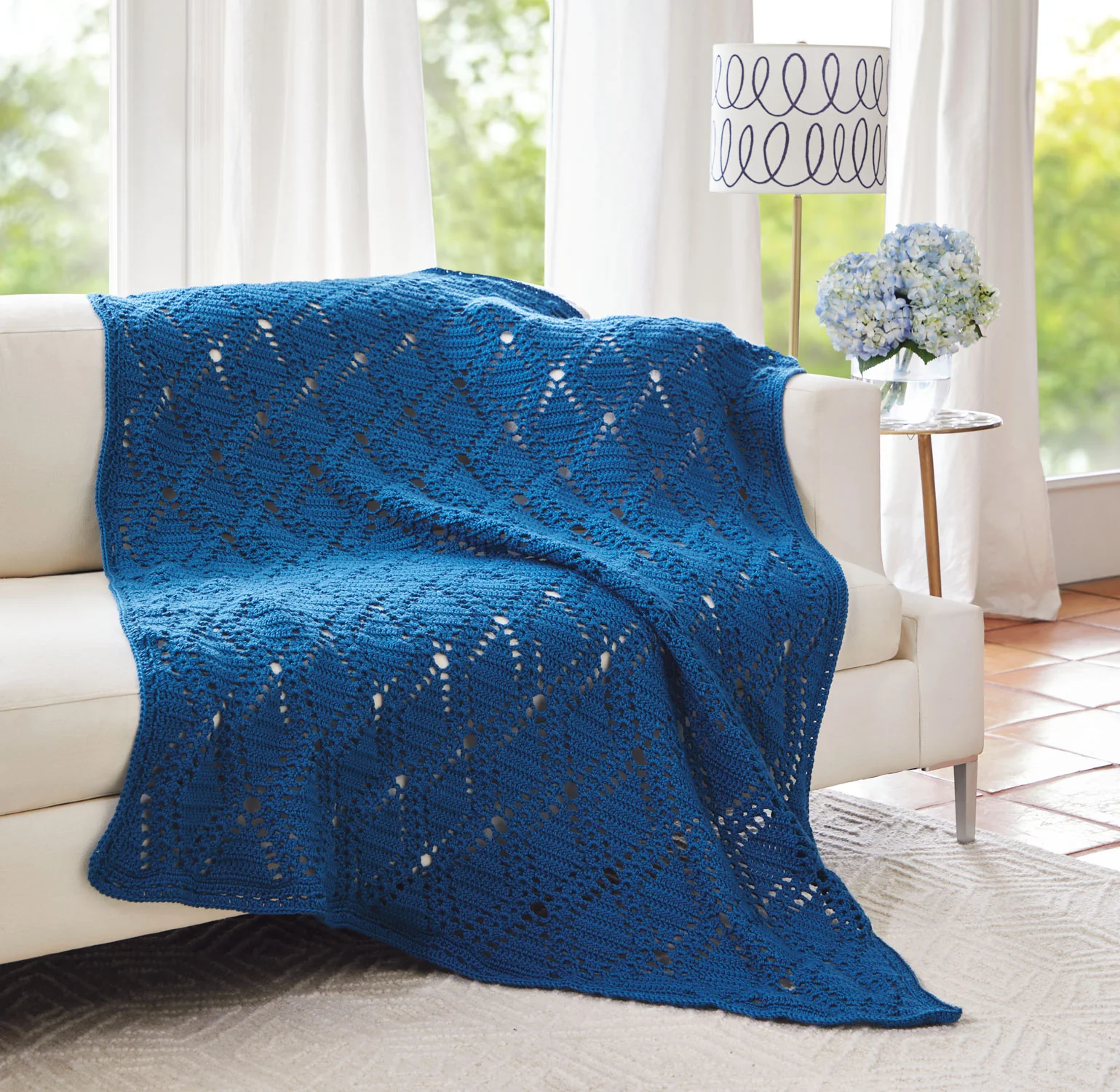 Forever Diamonds Crochet Throw - Image 3